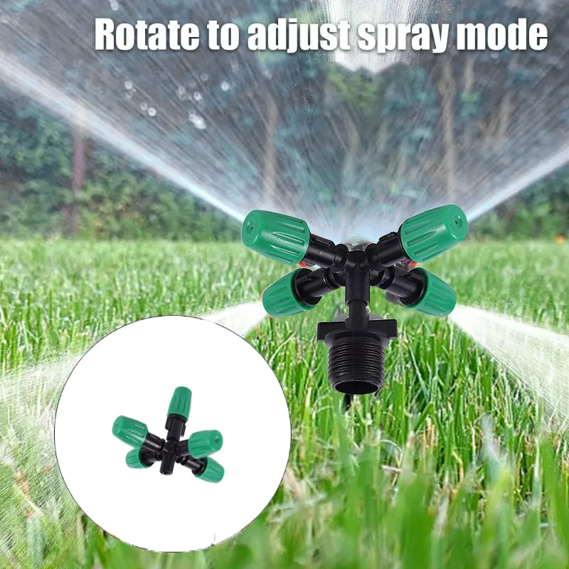 Green Atomizing Sprinkler Garden Sprinkler 360 Degree Atomizing Nozzle Adjustable Atomizer Nozzle For Garden Irrigation System