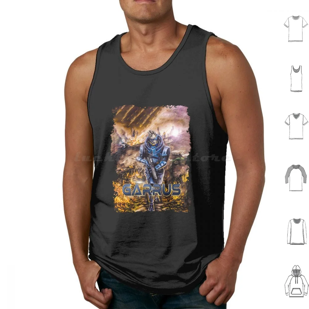 Mass Effect-Garrus Tank Tops Vest Sleeveless Mass Effect Shepard Video Games Normandy N7 Bioware Commander Shepard