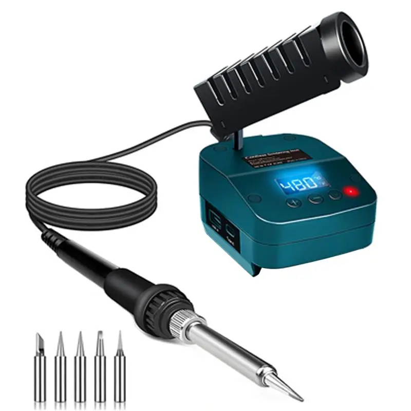 A74E-Soldering Iron Station Kit Soldering Iron Station Kit For 18V Battery With Low Voltage Protection USB Type-C