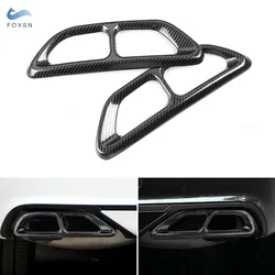 For Honda Accord 10th 2018-2021 Stainless Steel Car Tail Muffler Exhaust Pipe Output Cover Carbon Fiber Style Accessories Trim