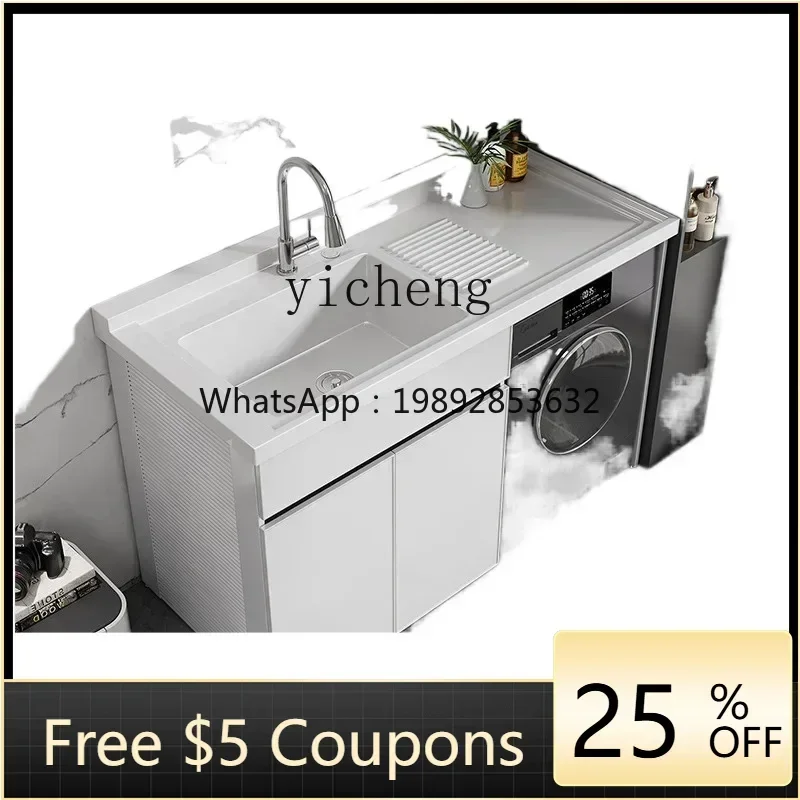 D4-2  Alumimum Washing Machine Cabinet Companion Balcony Ark Assemblage Zone Washboard All-in-One Cabinet