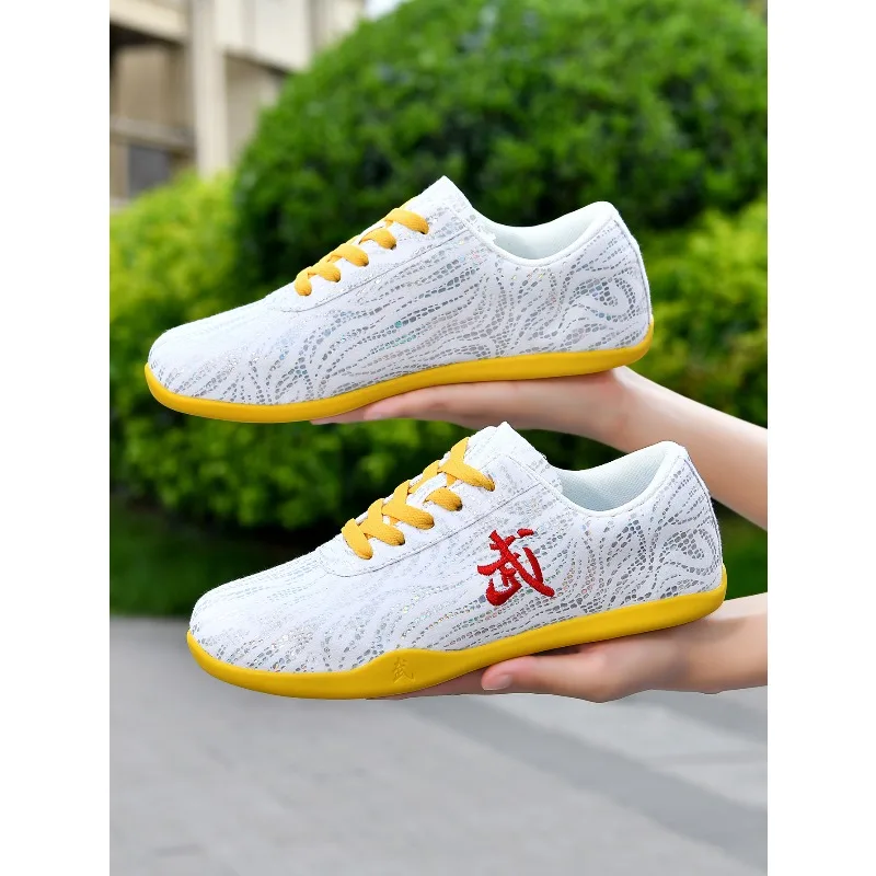 Classic Men Martial arts shoes Non-Slip Traditional Kung Fu Shoes Lace Up Taekwondo Shoes Soft Bottom Unisex Martial Arts Shoe
