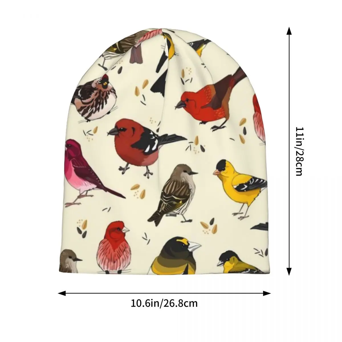 Pretty Bird Bonnet Hats North American Finches Beanie Hats Printed Knit Hat Spring Vintage Men Women Unisex Gym Warm Caps