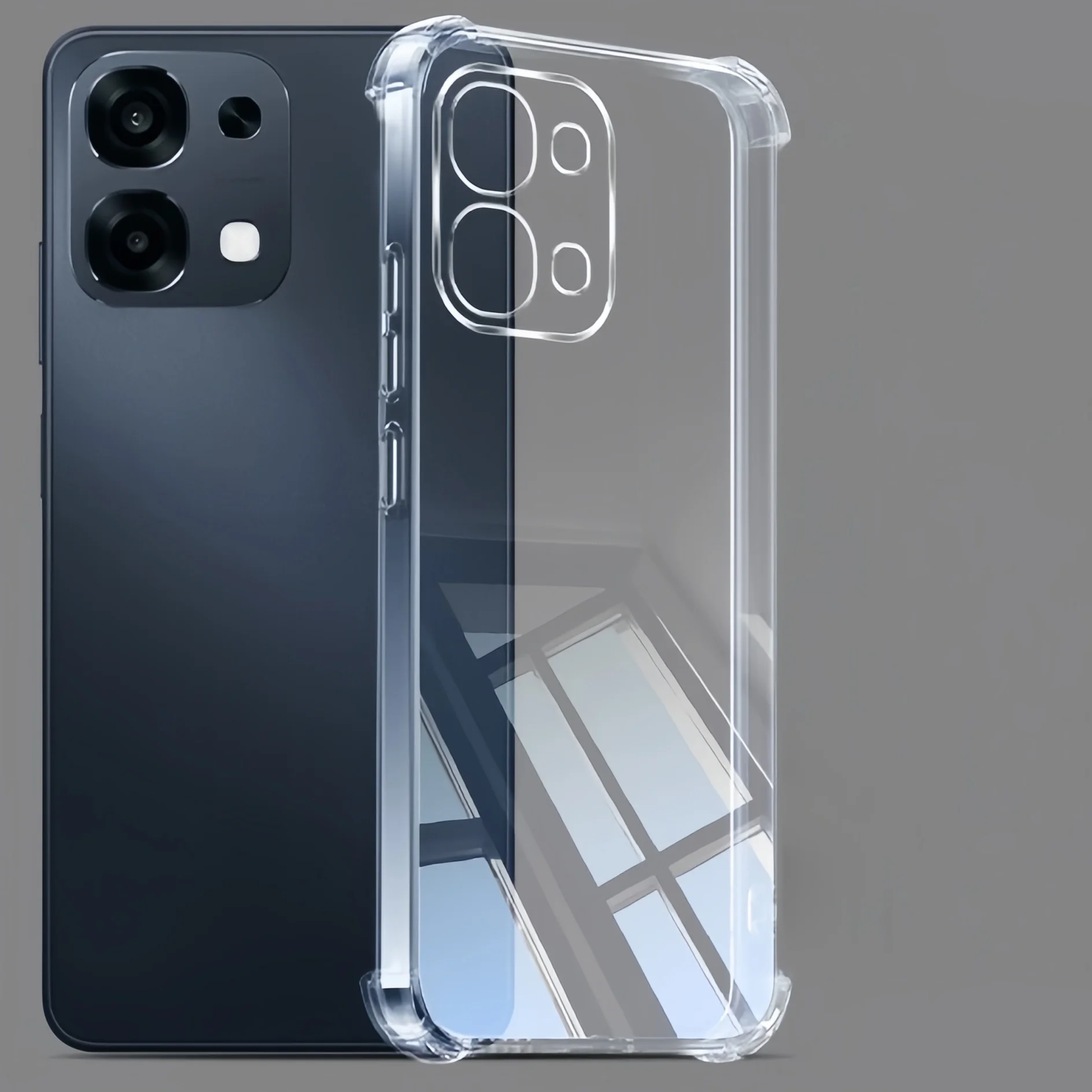 جراب هاتف شفاف بدون اصفرار TPU مقاوم للصدمات OPPO A6 Pro / A5 Pro / A5 / A5X - شفاف #2