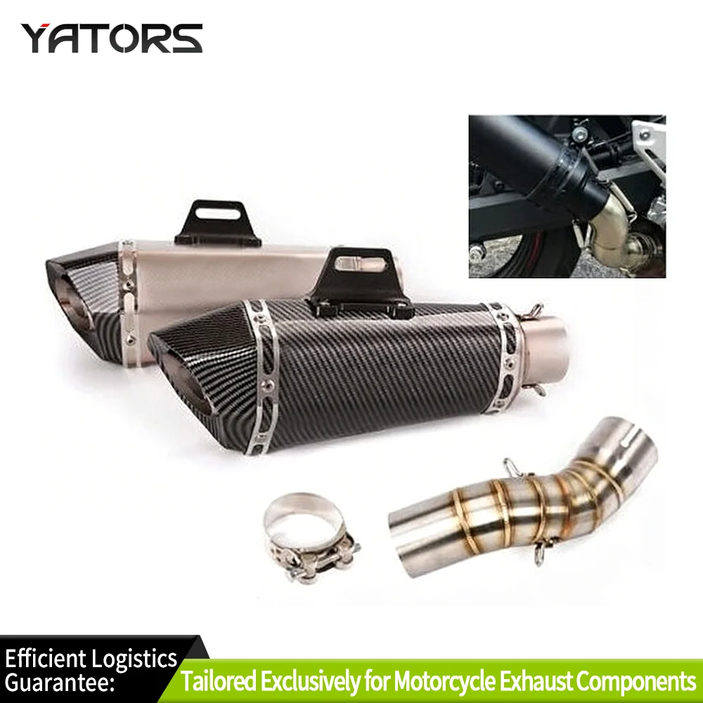 

Exhaust Systems Slip For Kawasaki Z900 2017-2022 Exhaust Tips Muffler Mid Pipe Modified System Exhausts Pipes