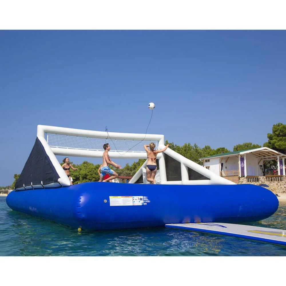 Customized Size Inflatable Volleyball Court Safe and Smooth Volleyball Field  Game Inflatable Water Volleyball Court