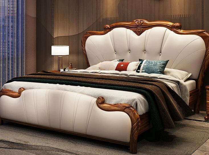 NEW All solid wood master bed furniture bed