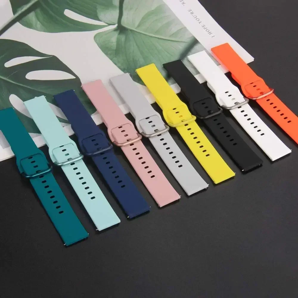 Cinturino da 22mm 20mm per Samsung Galaxy watch 4 5 pro 45mm Gear s3 Active 2 cinturino smartwatch in silicone amazfit GTS 4 2 GTR band