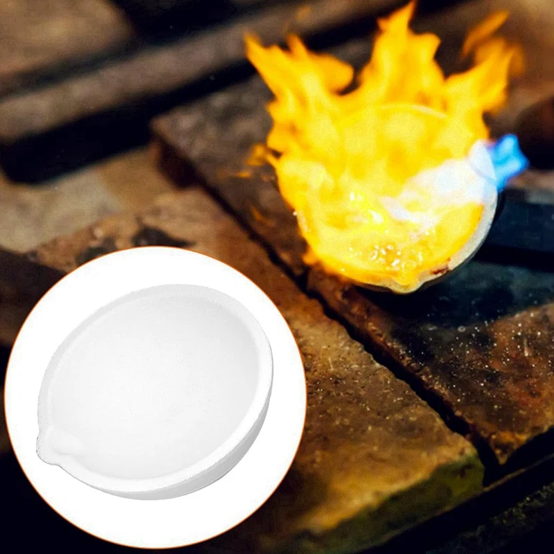 AD23-3 Buah Cangkir Piring Wadah Kuarsa dengan Pegangan Penjepit Cambuk Wadah Tembaga Perak Emas Mencair untuk Logam