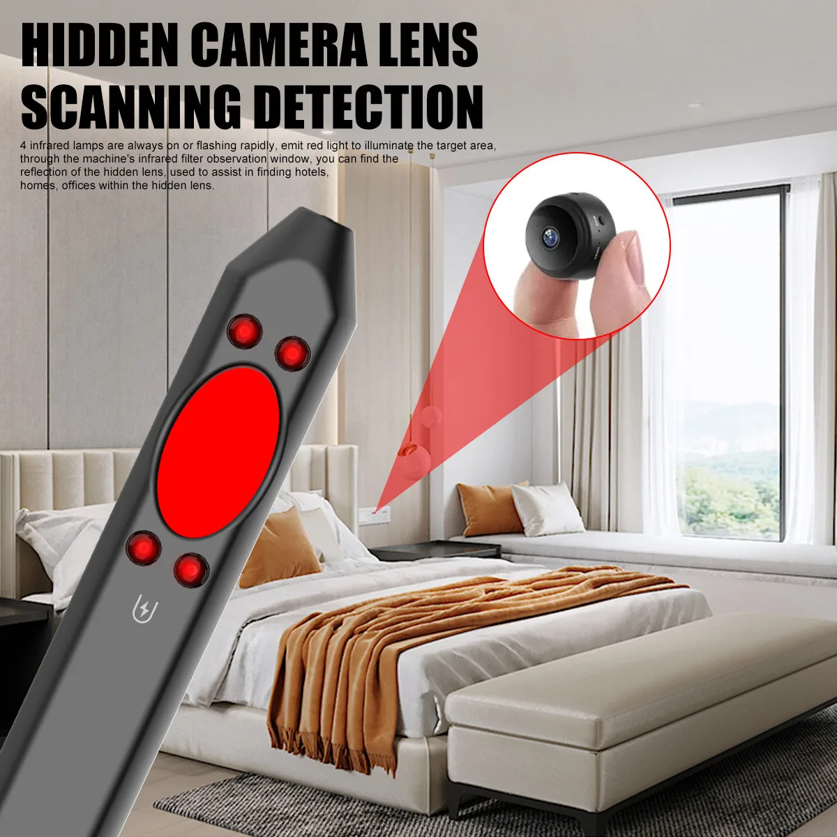 

Детектор скрытых камер, GPS-трекеров, устройств для записи и прослушивания, детектор скрытых жучков для отелей и автомобилей, детектор радиочастотных устройств