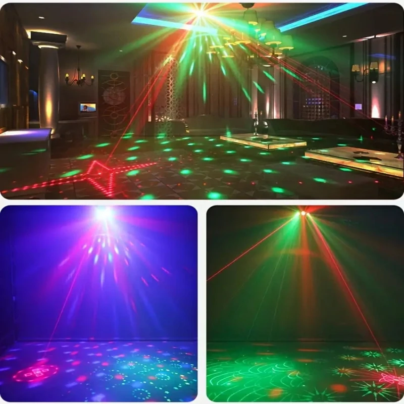 Lampu panggung dengan Remote Control, lampu pesta Laser multiwarna, lampu disko DJ, DMX 512, cocok untuk suasana karnaval Bar klub