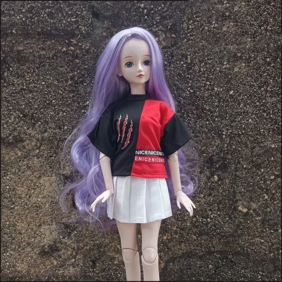 New 60cm 's Clothes For 1/3 Bjd Fashion Clothing Suit Diy Girl Toys Dress Up Diy Birthday Gift Accessories,no