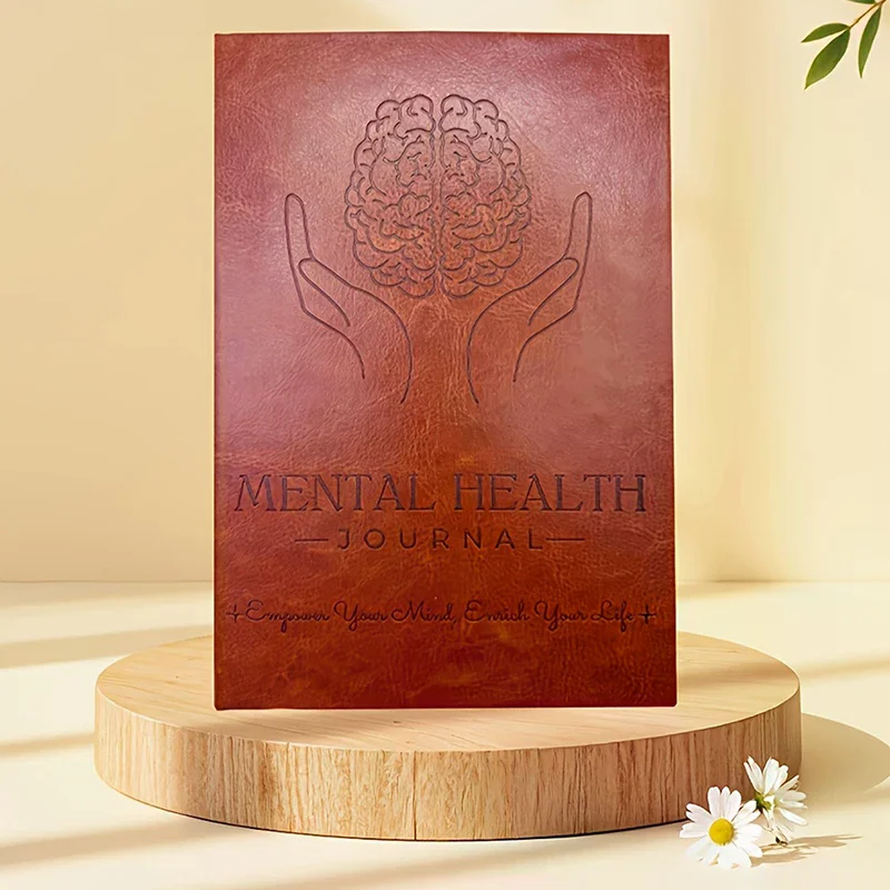 Geestelijk gezondheidsdagboek Anxiety & Guided Journal Zelfzorgtijdschrift om positief denken te oefenen ADHD Planner met Mood Tracker