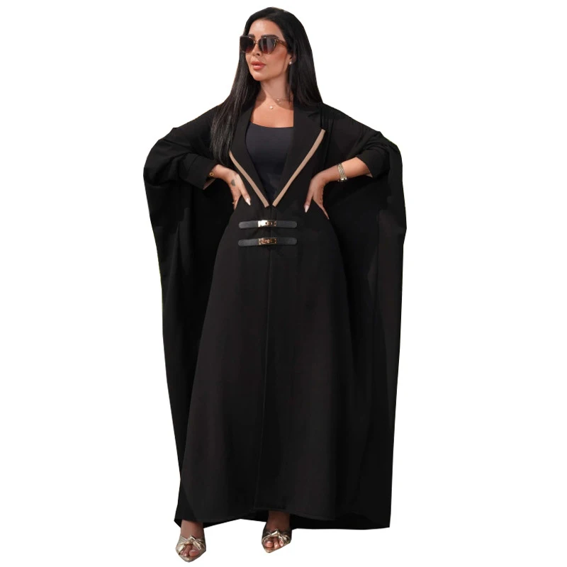 

Black Abayas for Women Muslim Modest Dress Ramadan Dubai Luxury Open Abaya Kebaya Turkey Kaftan Eid Djellaba Islam Jalabiya Robe