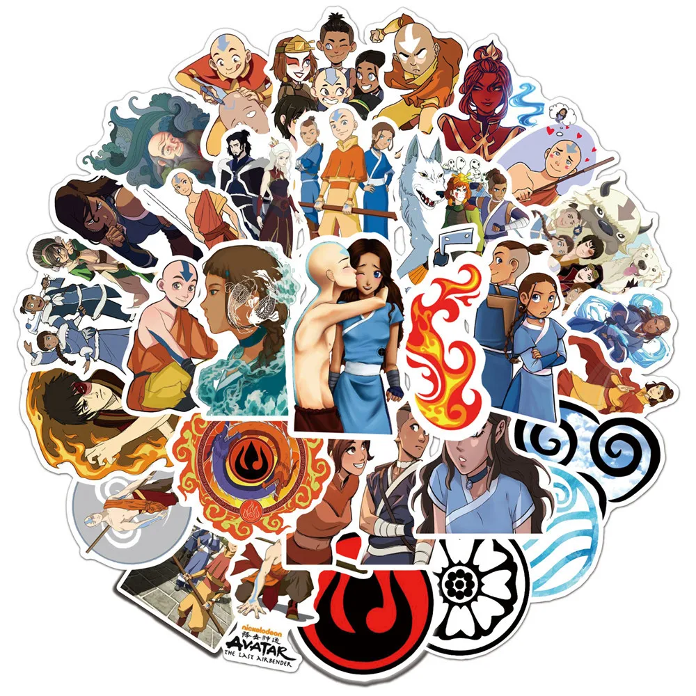 10/30/50pcs  Avatar The Last  Airbender Anime Graffiti Sticker Cartoon Diy Luggage Kids Toys Laptop  Laptop Decal Decor Stickers