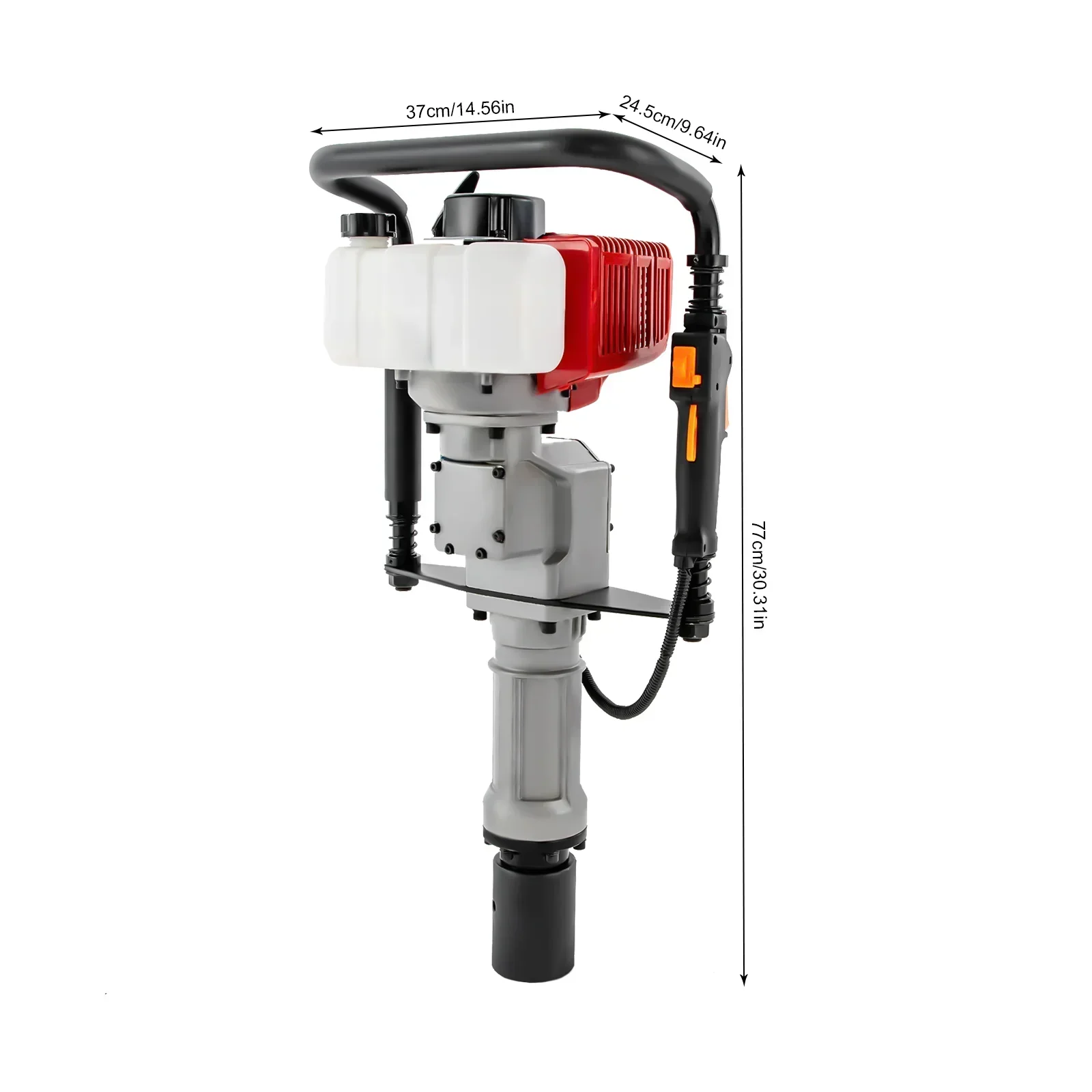 

1900W Gas Powered T-Post Driver, 2 Stroke 52cc Gasoline Fence Post Driver