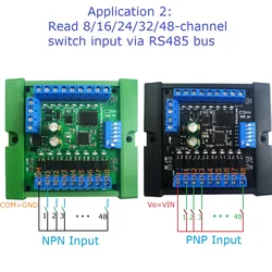 8DI-8DO DC 12V 24V NPN/PNP Optically Isolated Input &  300MA NPN Solid State Relay Output RS485 IO Module Modbus Rtu Board