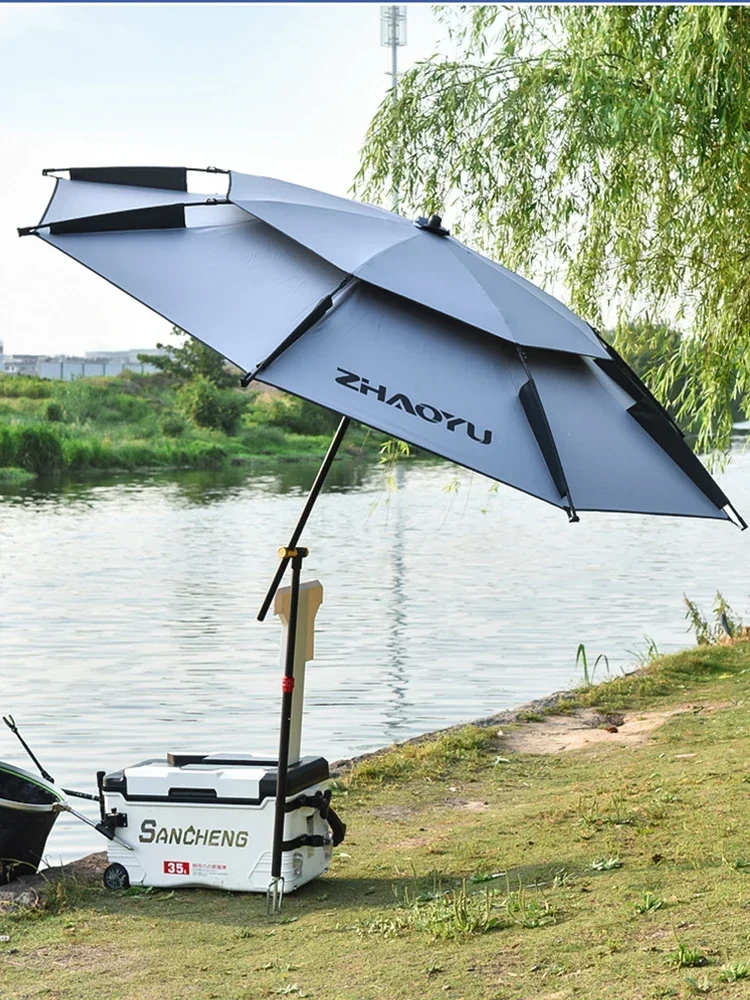 Portable Large Thickened Fishing Umbrella Carry Bag Double Layer Folding Beach Umbrella Parasol  Ourdoor umbrella shade