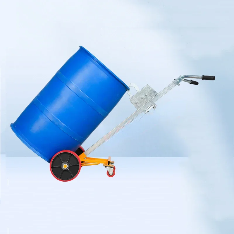 450KG Small Forklift Oil Drum Handling Truck Loading And Unloading Truck Simple Trolley Material Handling Tool Oil Drum Truck