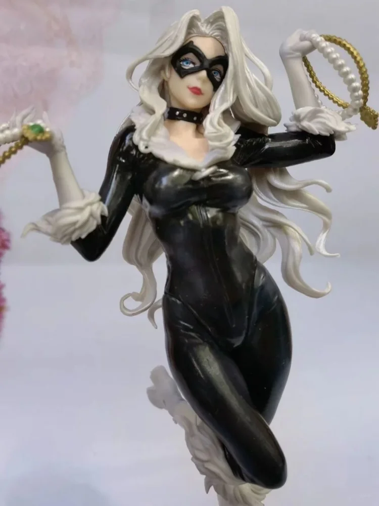 Marvel 25cm Bishoujo Statue Black Cat Pvc Action Figure Collectible Model Toy Display Doll Decor Figurine Anime Peripheral