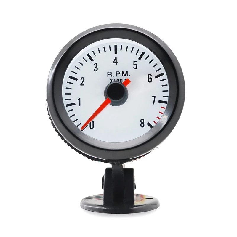 

Автомобильный 2-дюймовый 52 мм синий свет черный круг тахометр 0-8000 об/мин для 1-8 цилиндров светодиодный светильник