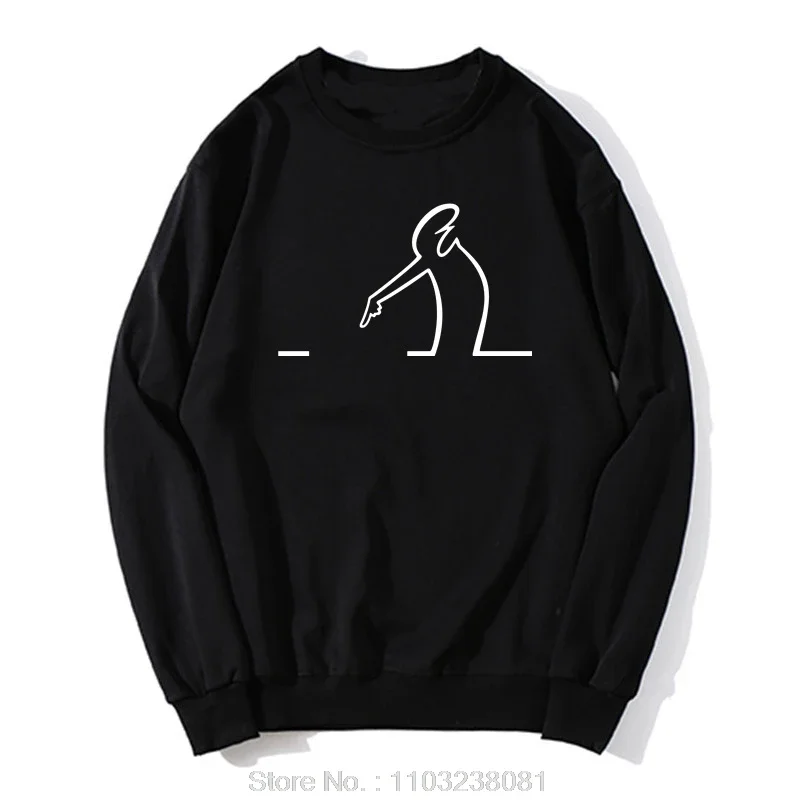 La Linea TV Hoodie Men Pointing Humor Casual Oversized Sweatshirts Sweatshirt Novelty Trendy Loose Funny Cotton Streetwear