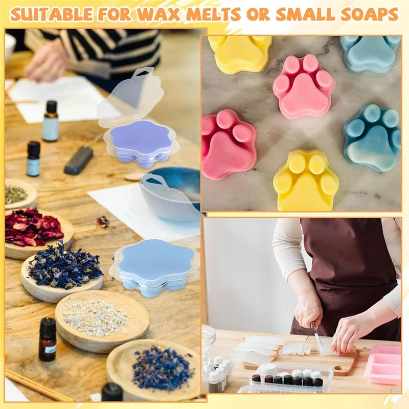 

RMWIN-100 шт. формы для расплава воска в форме кошачьего когтя, восковые раскладушки, прозрачные пустые формы для кубиков для улитокwickless, свечей