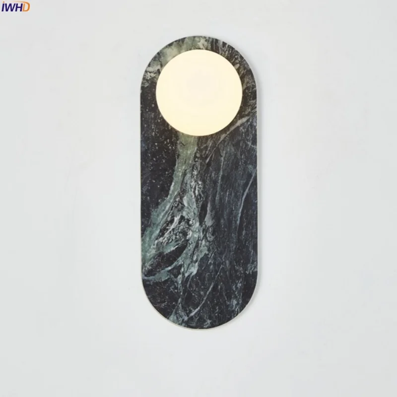 

IWHD Mid Century Modern LED Wall Lamps For Bedroom Home Loft Decor Patterned Ceramic Living Room Lights Fixtures Lampara Pared