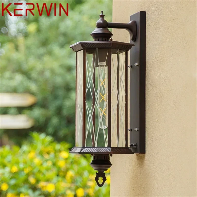 KERWIN-Applique Murale LED d'Extérieur Rétro, Imperméable Conforme à la Norme IP65, Luminaire Décoratif d'Nik, Idéal pour une Véranda ou une Cour