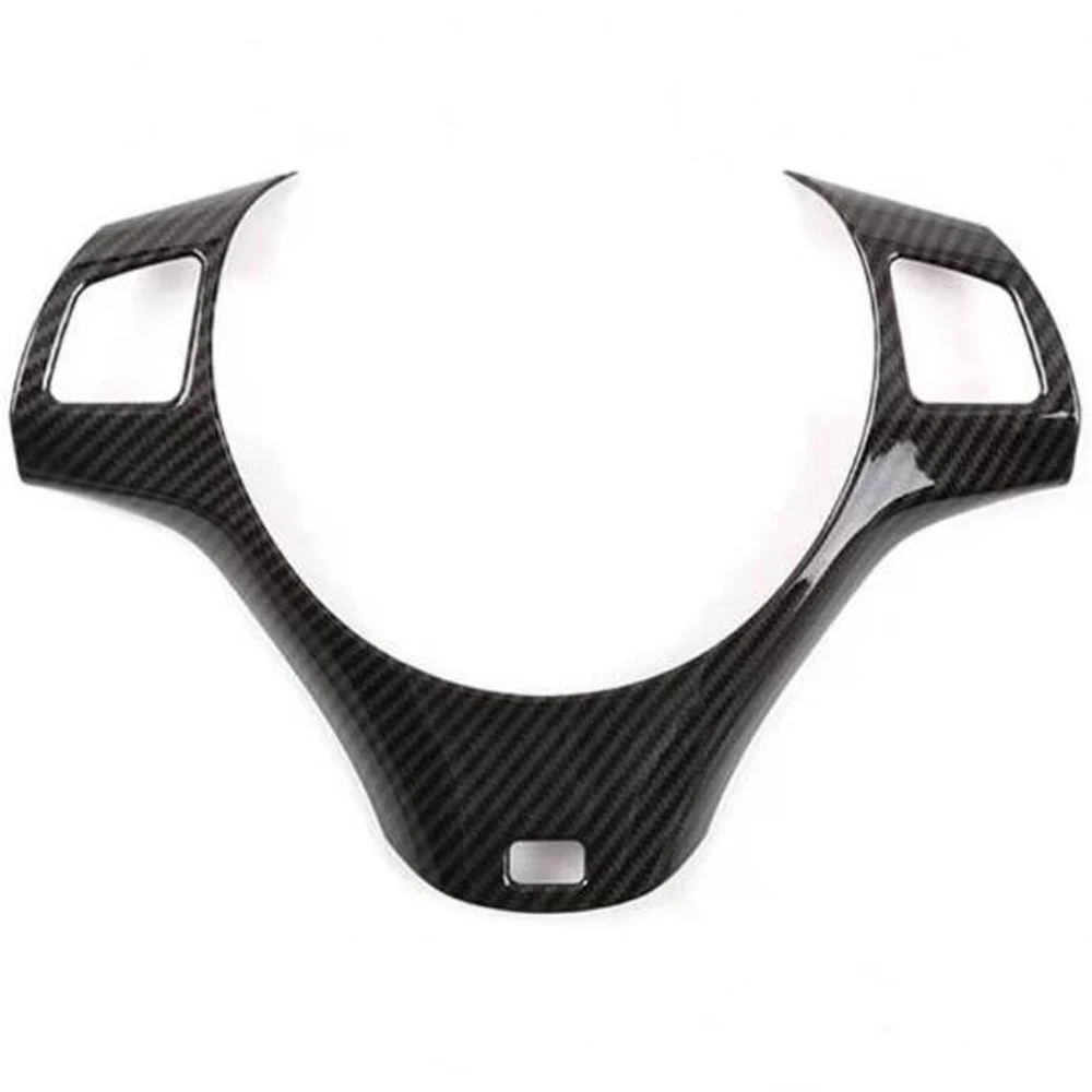 Auto ABS Carbon Fiber Car Steering Wheel Panel Cover Trim Stickers for BMW 1 Series E82 E87 2004 - 2011 Accessories