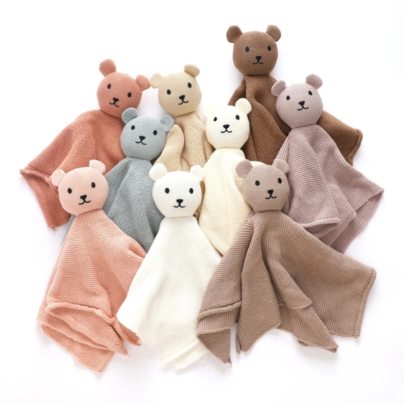 

Bear Soothe Appease Towel Snuggle Toy Sleeping Dolls Cotton Comforter Blanket Sleep Toy for Toddlers Infant