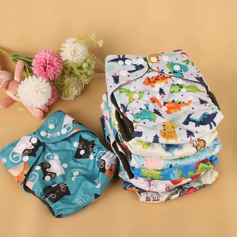 Fodera in carbone di bambù Pannolino ecologico Pannolino di stoffa riutilizzabile per neonati Lavabile Pantalone da allenamento per la toilette Baby Shower Regalo adatto 0-3 anni