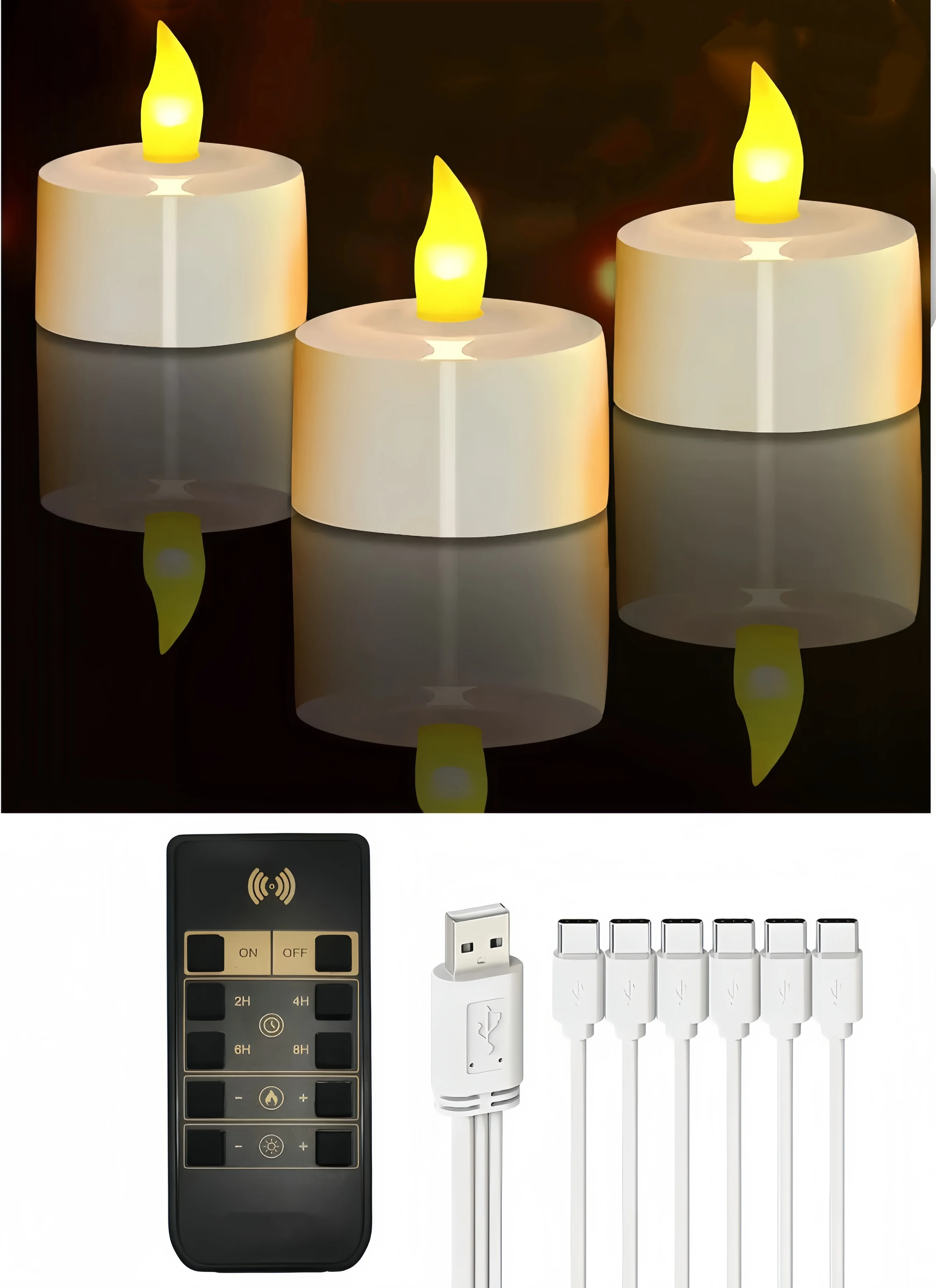 6'lı Paket USB Şarjlı Alevsiz  - Decor Lighting Pack incelemesi ve fiyatı