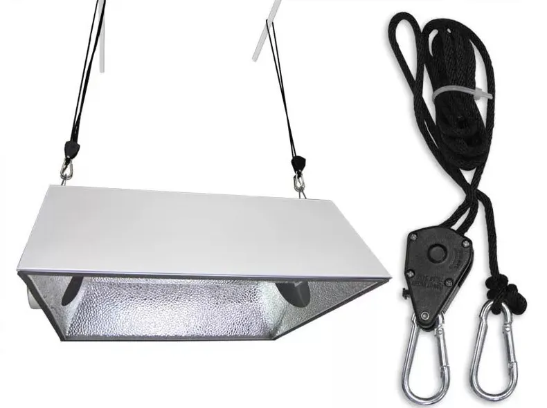 2PCS Adjustable Ratchet Pulley Hanging Strap Max Load 150LB LED Lamp Reflector Bracket Hanger