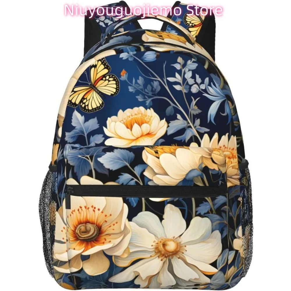 

Simple Flowers Lightweight Laptop Backpack Lightweight Multipurpose Travel Casual Daypack Unisex College Backapcks for Men Women