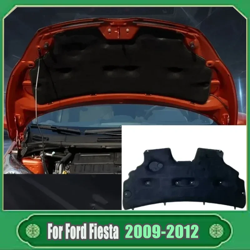 Per Ford Fiesta 2009 2010 2011 2012 Copertura Isolante per Cofano Motore in Alluminio e Cotone, Insonorizzante e Termoisolante, Accessori