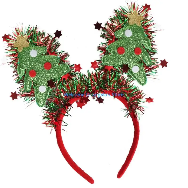X4YC Reusable Headdress Themed Party Hair Hoop Hairband For Christmas Lightweight