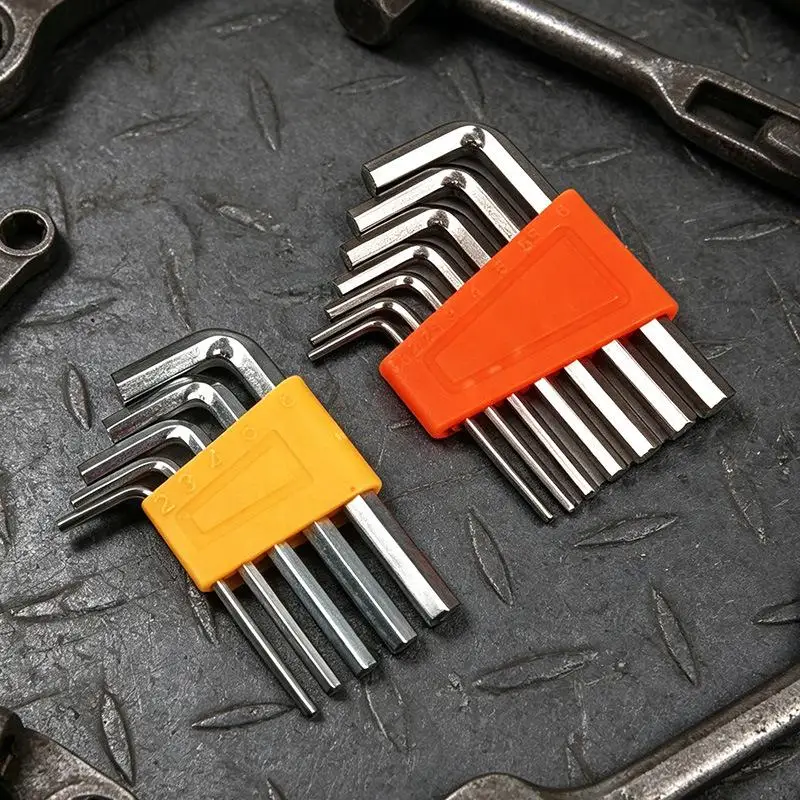 【L】5/8 Pcs Allen Wrench Metric Inch L Wrench Size Allen Key Short Arm Tool Set Easy To Carry In Pocket For DIY Industrial Repair