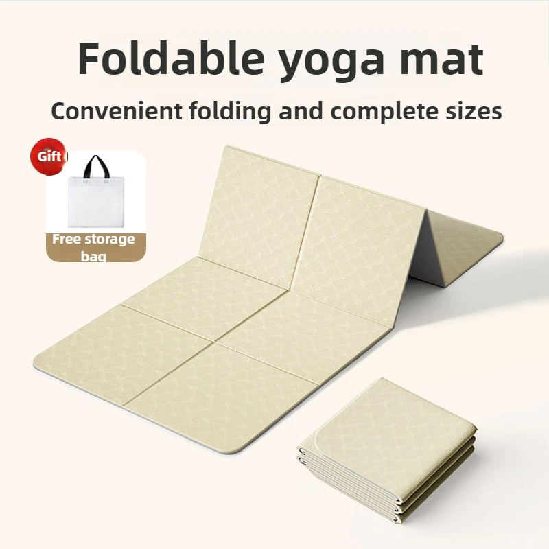 Foldable TPE Yoga Mat - 8mm Thick Non-Slip Exercise Mat for Pilates, Home Workouts & Student Napping, 요가매트