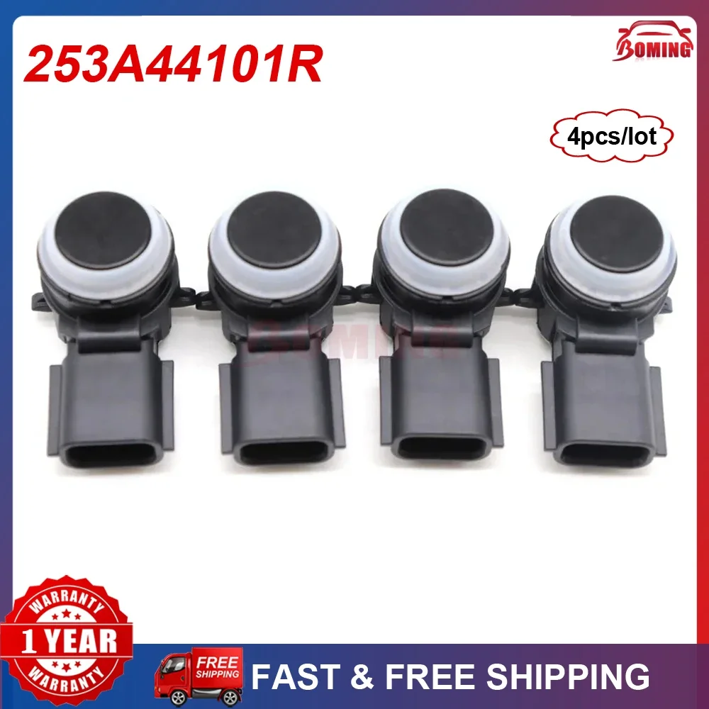 

4Pcs/lot 253A4-4101R Black Car Parking Distance Control Sensor PDC Sensor For Renault 253A44101R 253A4 4101R