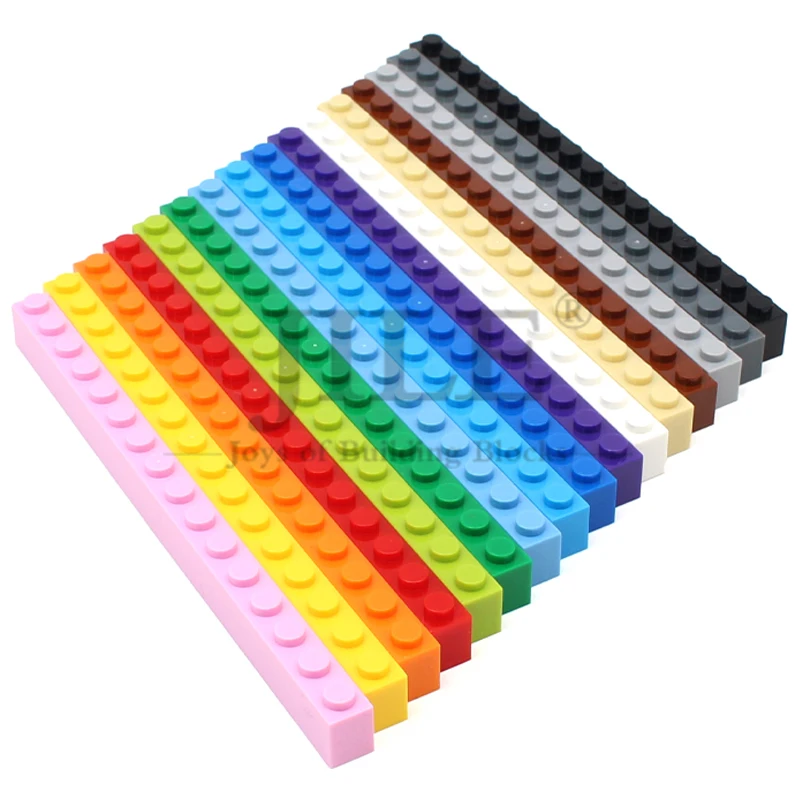 50pcs Moc 2465 Bricks 1x16 Dots DIY Building Blocks Figures Educational Creative Size Compatible with Brands Accessories Toys