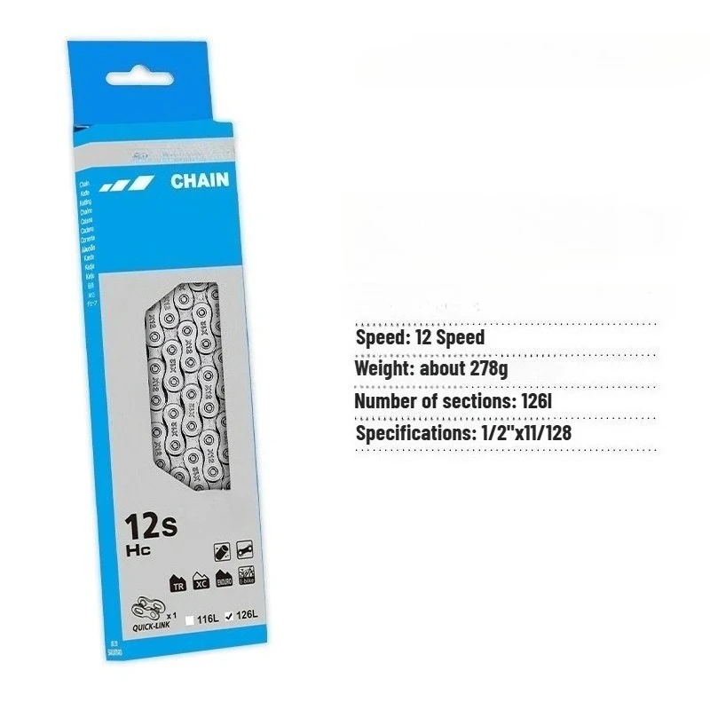 

12 Speed Bicycle Chain 10v 11v 12v 116/126L MTB Mountain Bike Original Chains Bicycle Parts Bike Accessories