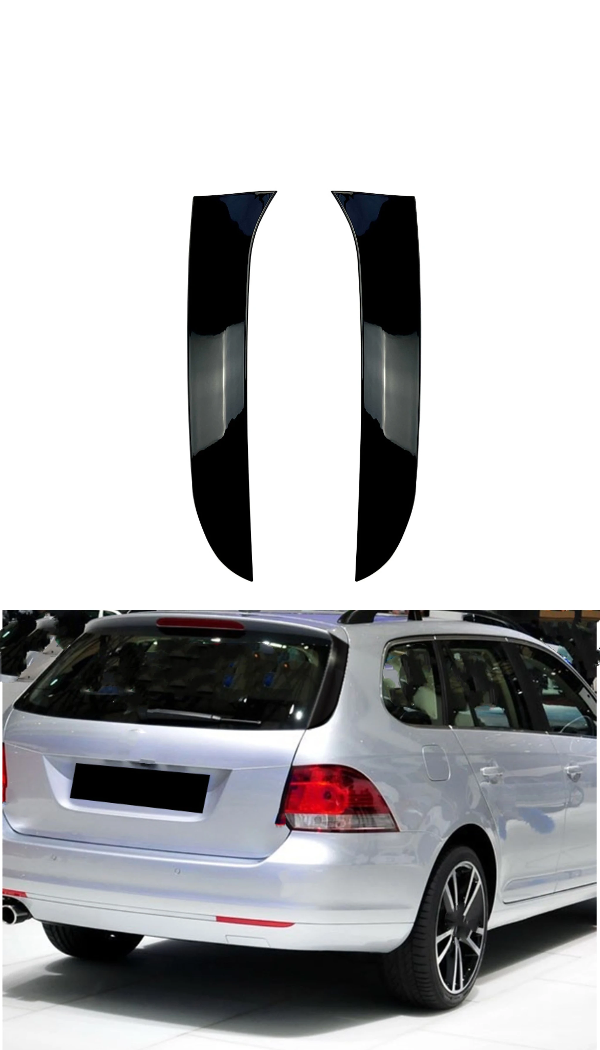 

For Variant Wagon Golf 6 MK6 2009-2012 Rear Window Side Spoiler ABS Gloss Black Rear Side Spoiler Canard Splitter Accessories