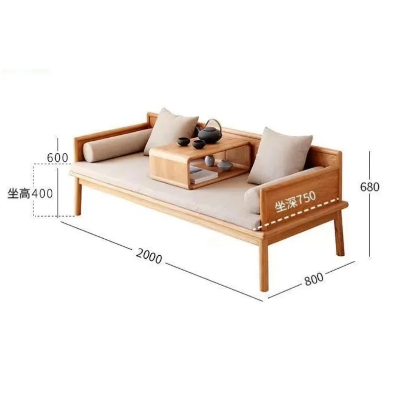 

Traditional Extensible Bed Frame Black Walnut Sofa Bedroom Living Room Hotel Apartment