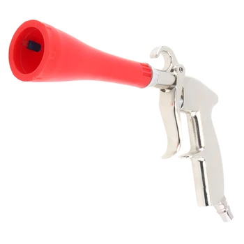 High pressure pneumatic duster air blow gun with 12cm hose connectors and cleaner brush head for dust removal car wash
