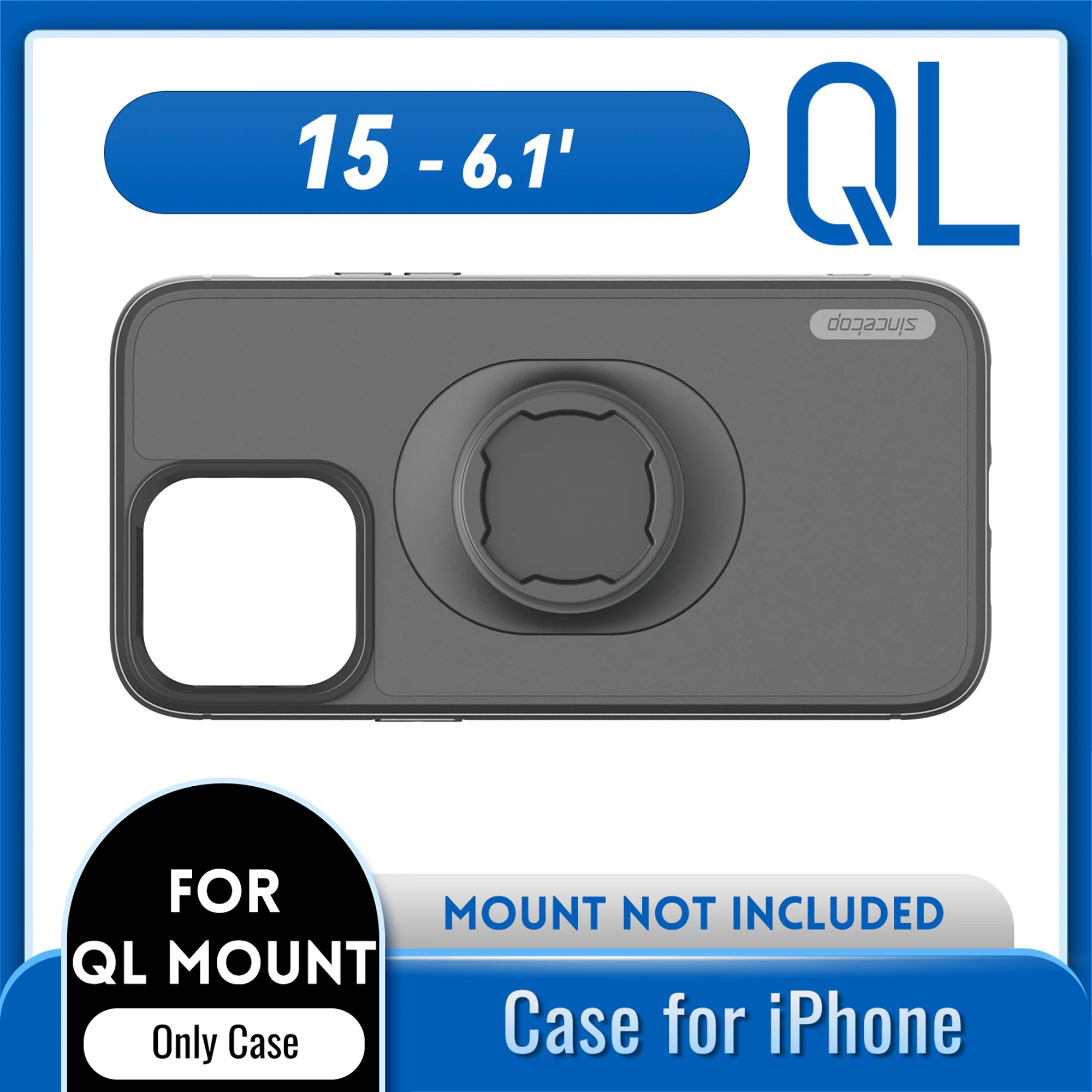 Lock-in Design Case voor iPhone 17/16/15/14/13/12/11/X/8/7 Pro/Plus/Max/Mini/SE voor Quad-stijl Fiets/Motorfiets/Auto Mount Houder