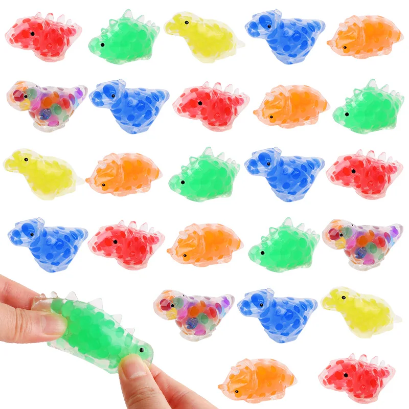 12 個の恐竜スクイーズおもちゃストレスリリーフ水ビーズスクイーズ感覚おもちゃ子供の誕生日パーティーの記念品ピニャータフィラークリスマスギフト