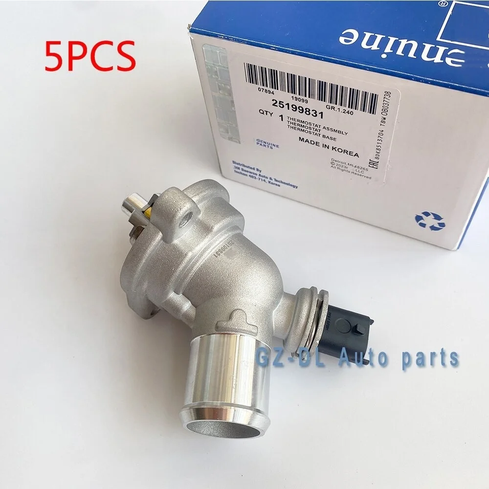 

5X Original Engine Coolant Thermostat Assembly For Chevrolet Spark M300 1.2L 2013-2015 OEM# 25199831 96988257 25192923