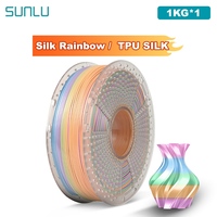 SUNLU 1KG Silk Rainbow/ TPU SILK  Filament 1.75mm 1000g Spool (2.2lbs) Neatly Wound Filament Fit Most FDM Printer