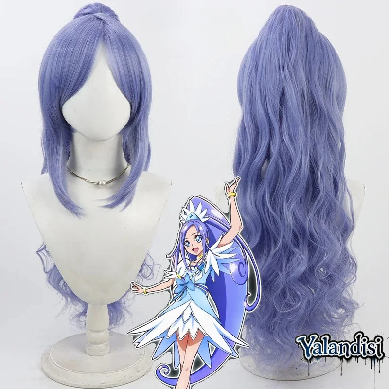 Yalandisi& Pretty Cure Hishikawa Rikka Cure Diamond Cos Cosplay Wig Halloween Carnival Party Synthetic Hair Heat Resistant Fiber